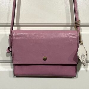 HOBO Bemuse Leather Crossbody Wallet Purse Lilac